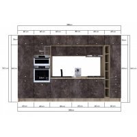 Bucatarie ZONE 380 FRONT PAL K002 / decor 4299